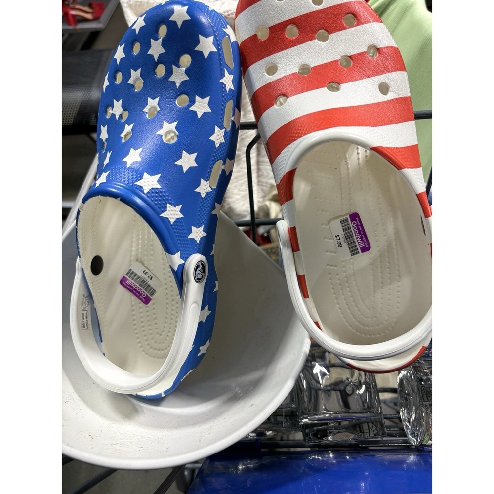 Crocs Classic American Flag Clogs Men's Size 12 Team USA Patriotic 🇺🇸 - Picture 6 of 7